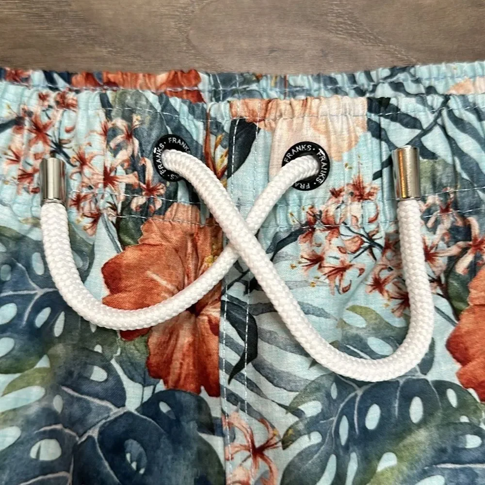 Franks Australia 5.5” Maui Sky Floral Print Swim Trunks Size XL‎